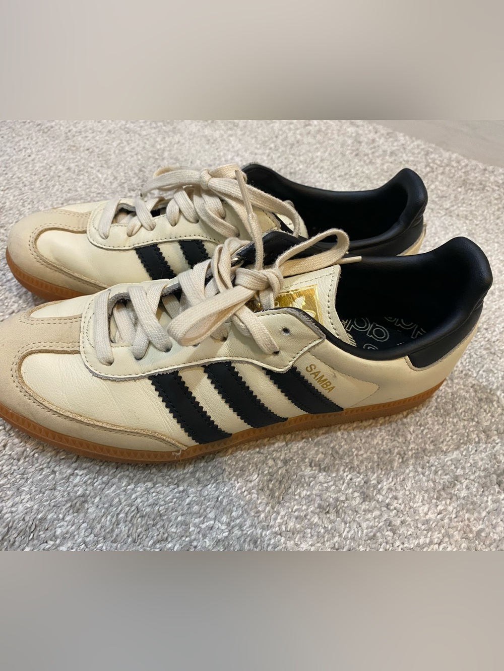 Adidas Samba OG Cream White Core Black Sand Strata ID0478 Sz 8